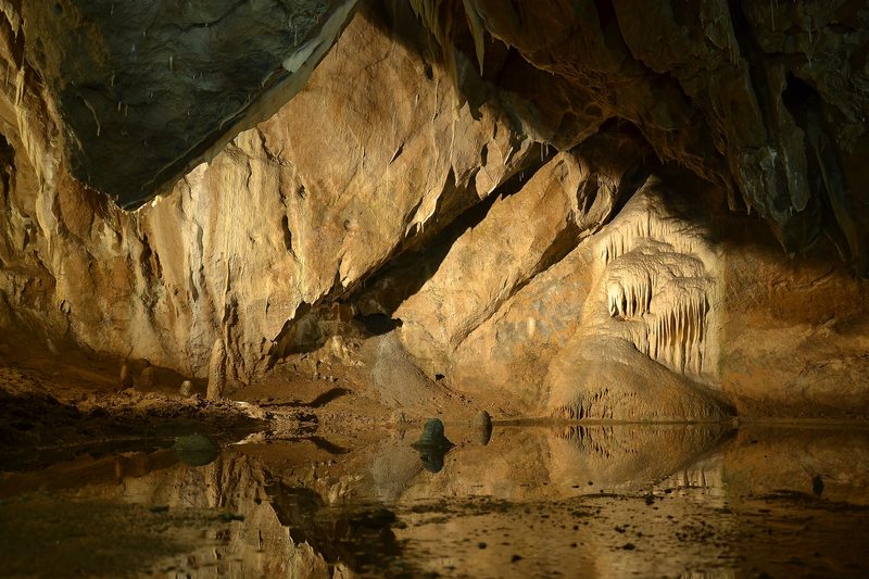 Masaryk Cathedral in Punkva Caves (2013); the boat trip itself cannot be photographed