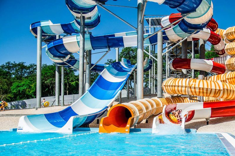 Sliding and rafting track in the Aquapark Istralandia (2014)