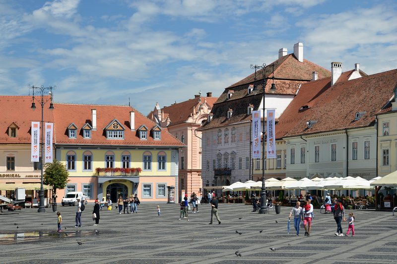 The Great Ring (Piața Mare) in Sibiu (August 2016)