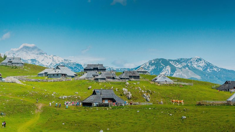 Shepherd's huts on the Velika planina