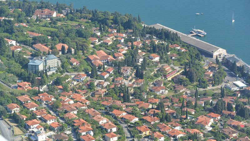 The roofs of Piran on the Slovenian coast