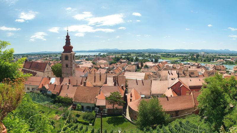 View over the roofs of Ptuj