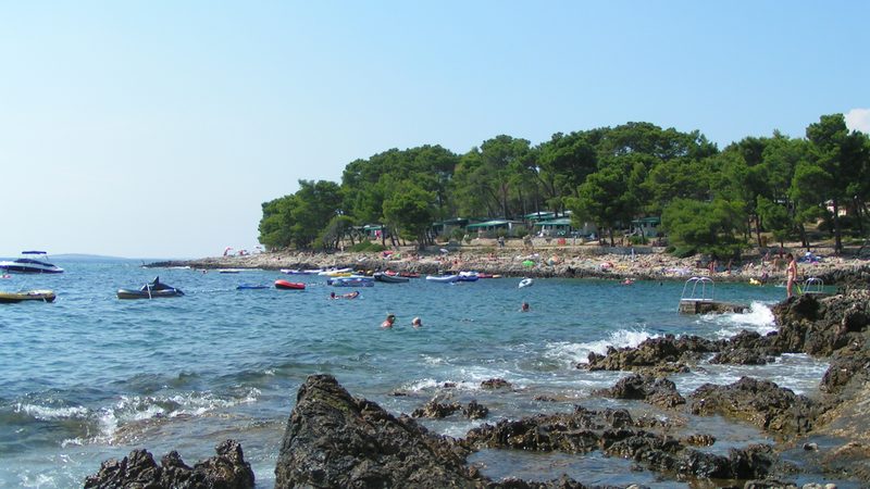 A campsite by the sea in Croatia