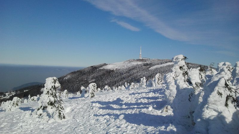 Skrzyczne ski resort near Szczyrk in winter