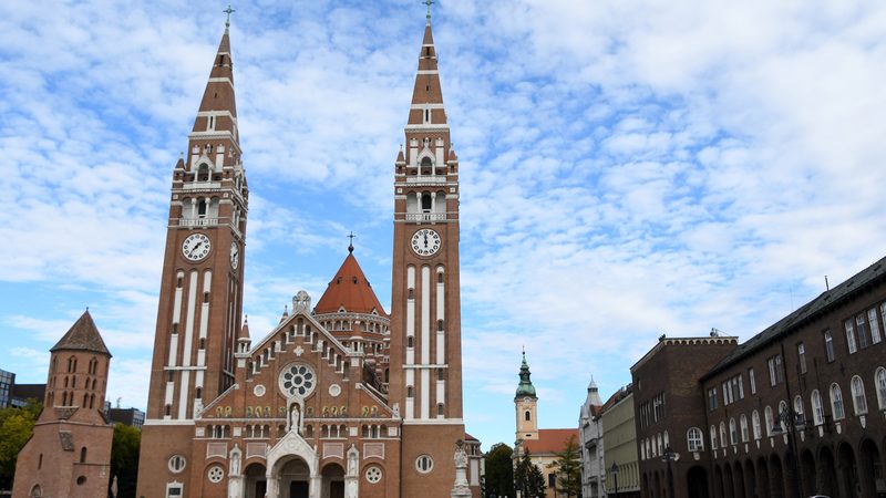 The Votive Church on Cathedral Square (Dóm tér) in Szeged