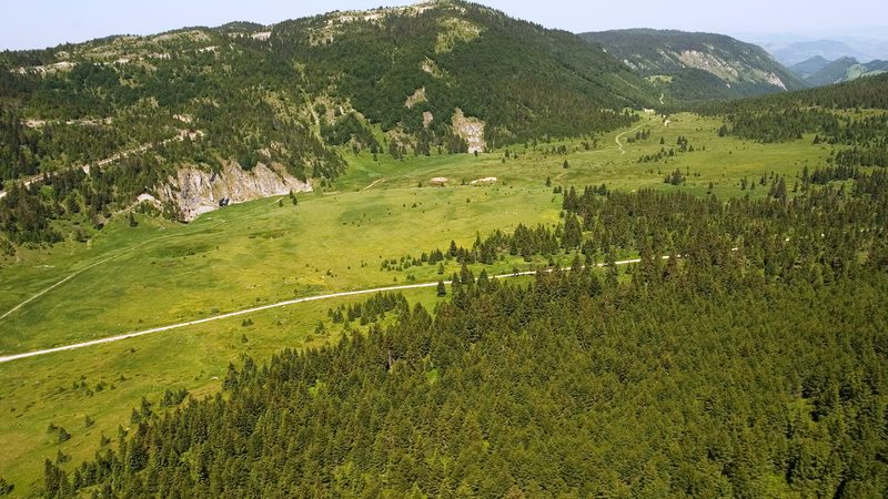 The mountain landscape at Mokra Gora