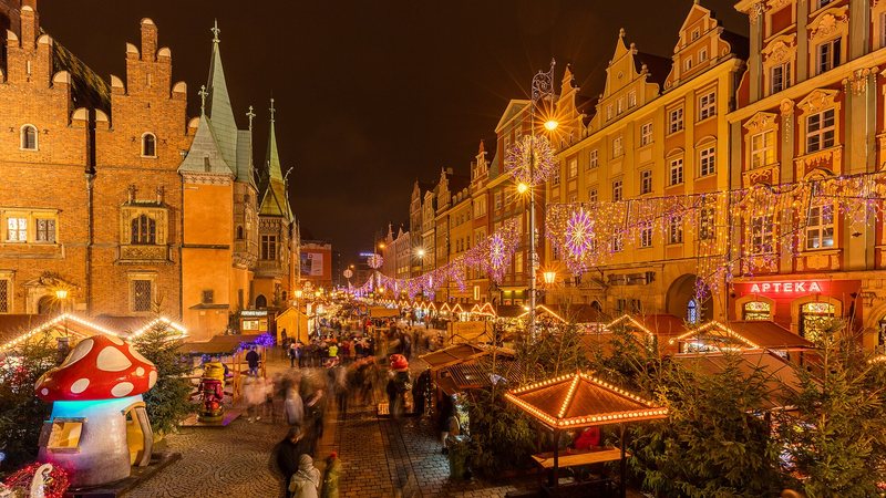 Christmas market on the Rynek in Wrocław