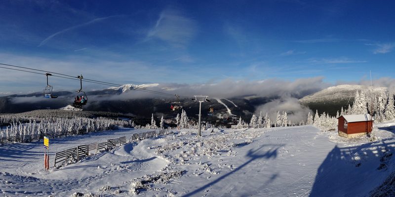 Toppen av Svatý Petr-bakken, Špindlerův Mlýn (januar 2014)